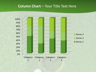 A Heart Shaped Hole In The Grass With A Golf Ball PowerPoint Template