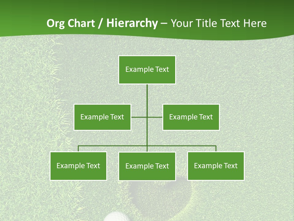 A Heart Shaped Hole In The Grass With A Golf Ball PowerPoint Template