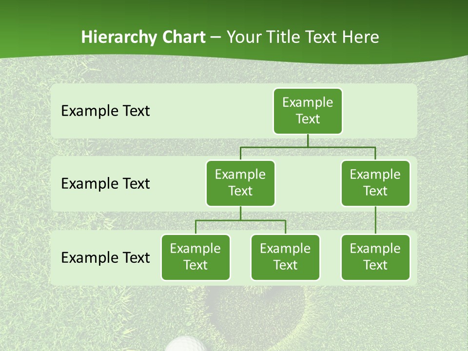 A Heart Shaped Hole In The Grass With A Golf Ball PowerPoint Template