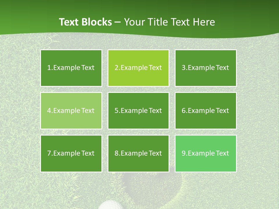 A Heart Shaped Hole In The Grass With A Golf Ball PowerPoint Template