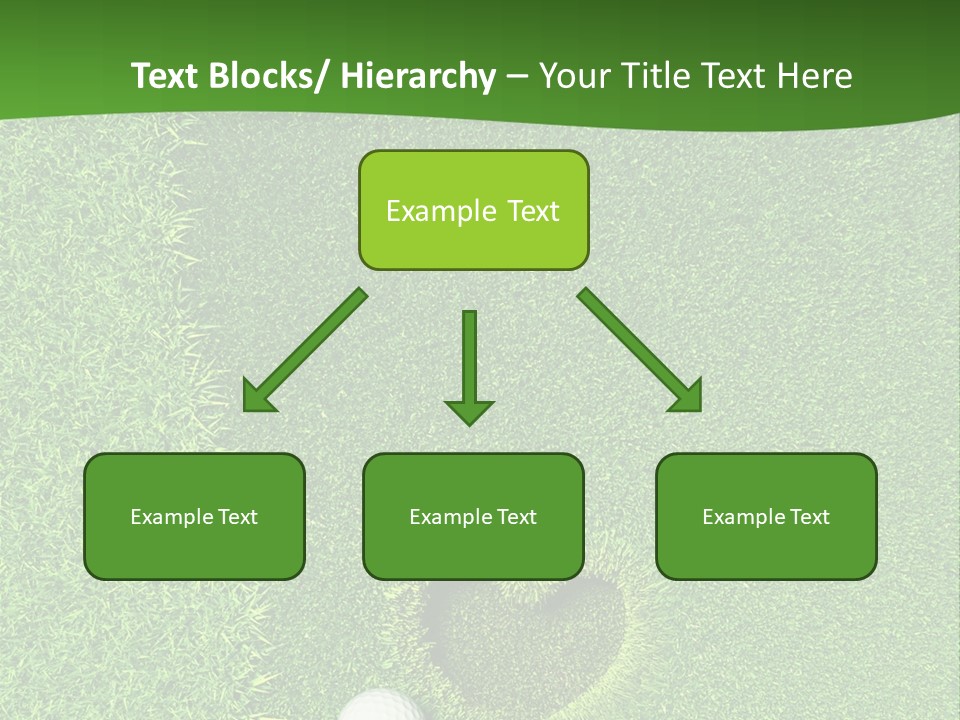 A Heart Shaped Hole In The Grass With A Golf Ball PowerPoint Template