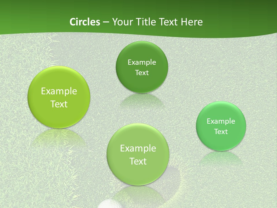 A Heart Shaped Hole In The Grass With A Golf Ball PowerPoint Template
