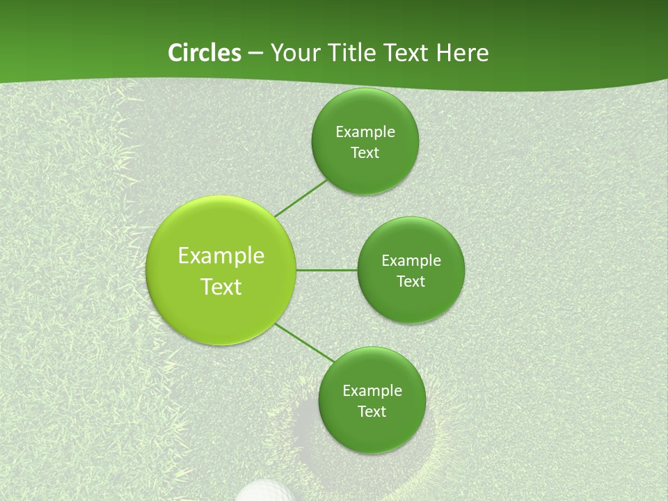 A Heart Shaped Hole In The Grass With A Golf Ball PowerPoint Template