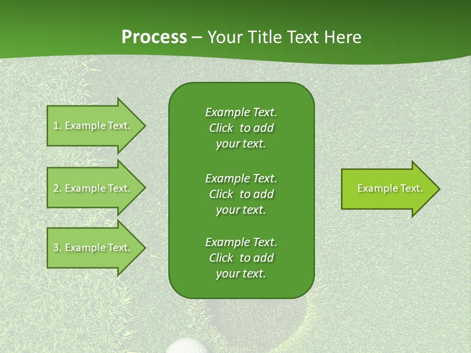 A Heart Shaped Hole In The Grass With A Golf Ball PowerPoint Template