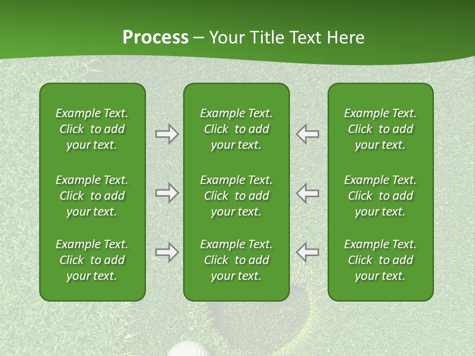 A Heart Shaped Hole In The Grass With A Golf Ball PowerPoint Template