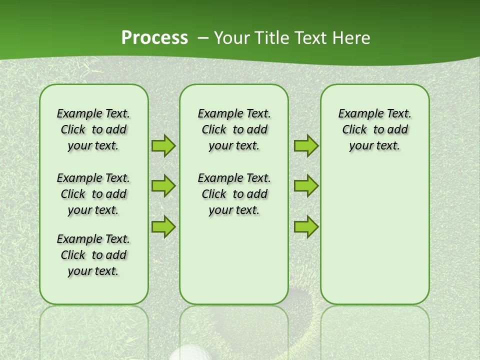 A Heart Shaped Hole In The Grass With A Golf Ball PowerPoint Template