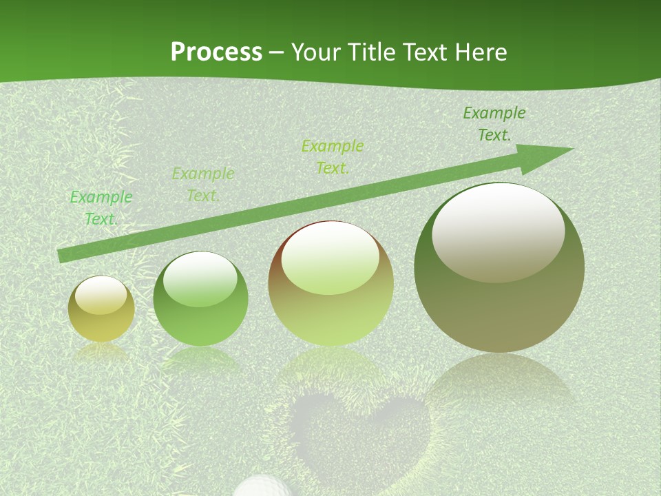 A Heart Shaped Hole In The Grass With A Golf Ball PowerPoint Template