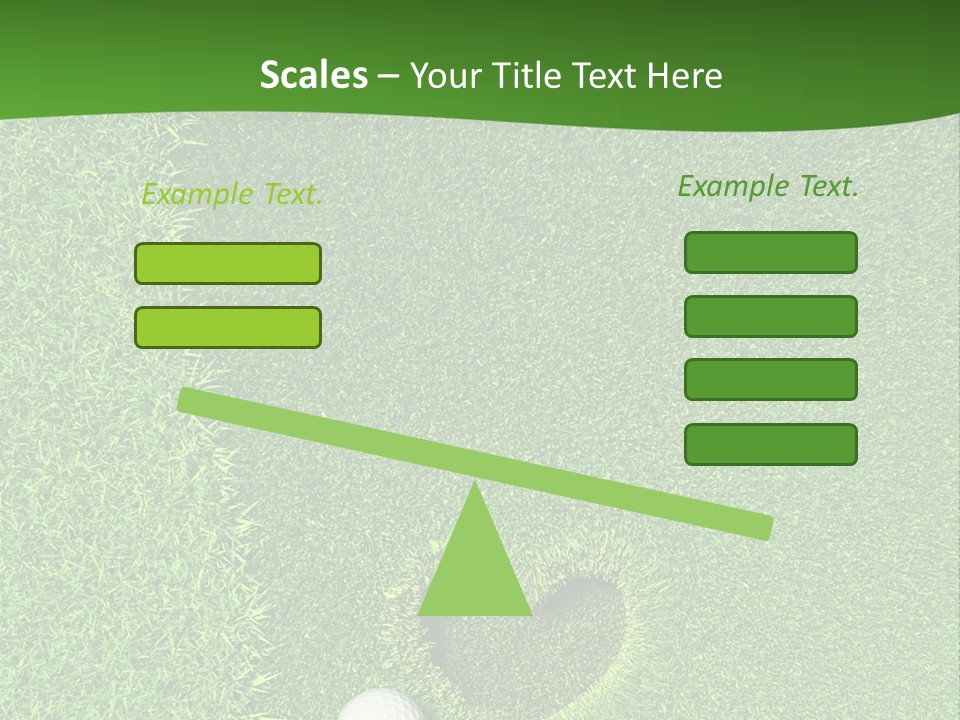 A Heart Shaped Hole In The Grass With A Golf Ball PowerPoint Template