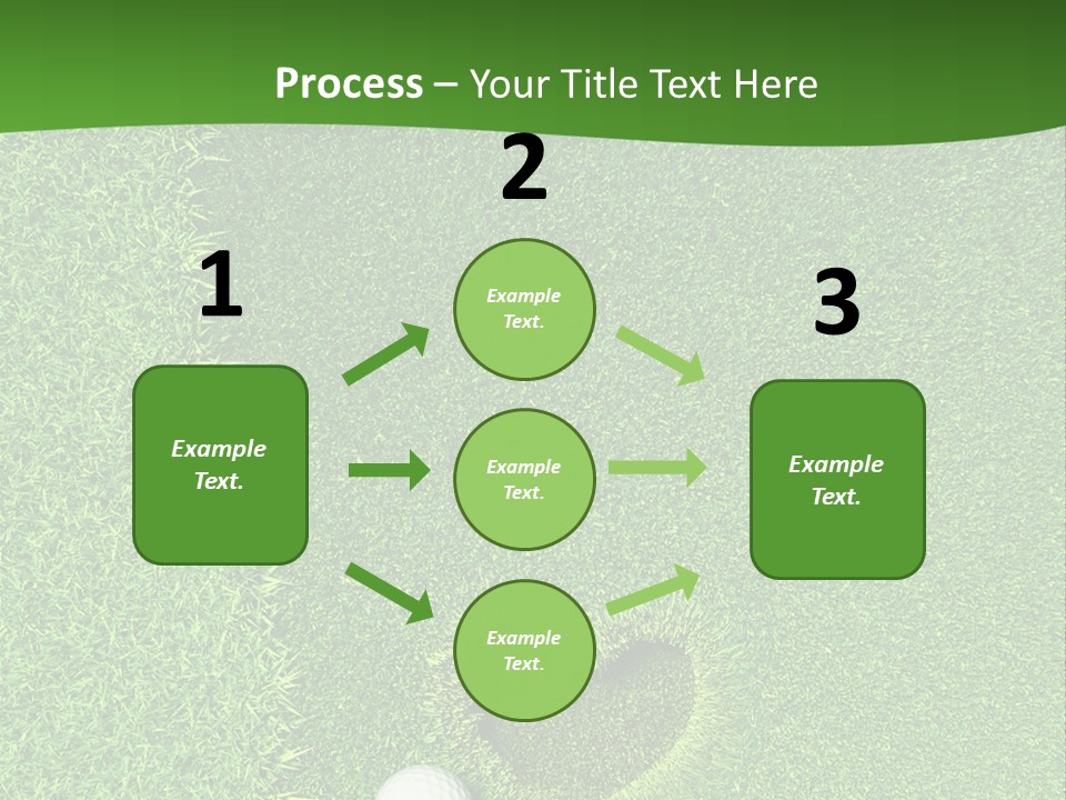A Heart Shaped Hole In The Grass With A Golf Ball PowerPoint Template