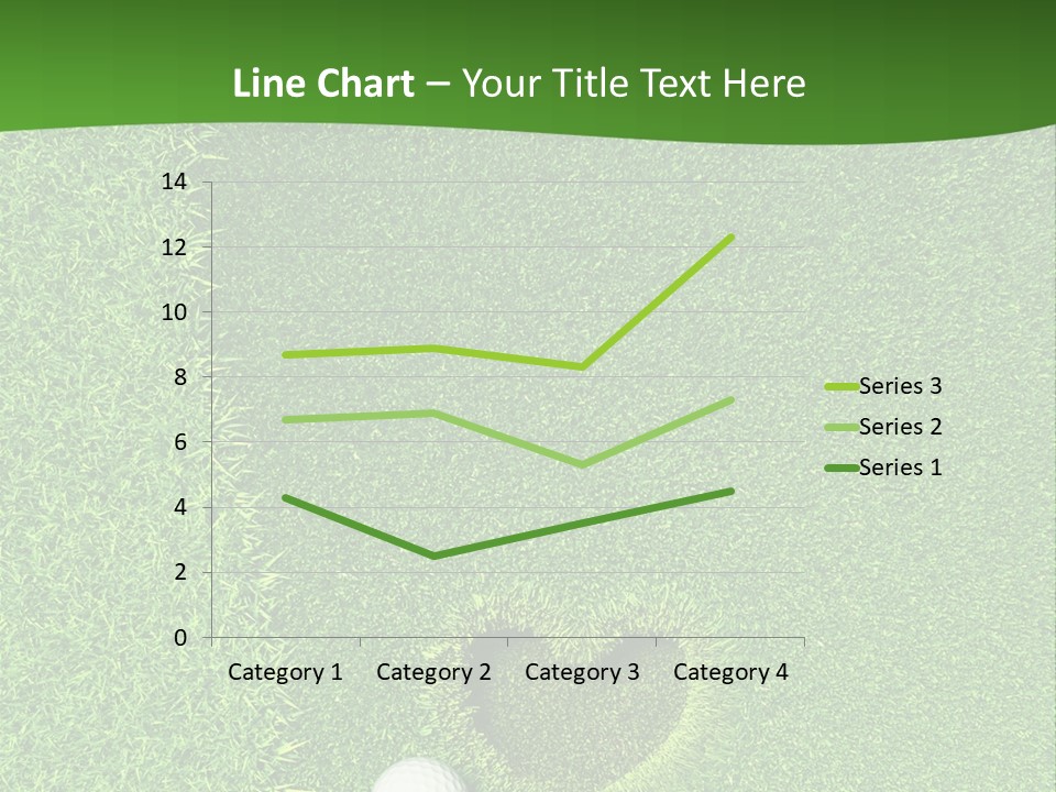 A Heart Shaped Hole In The Grass With A Golf Ball PowerPoint Template