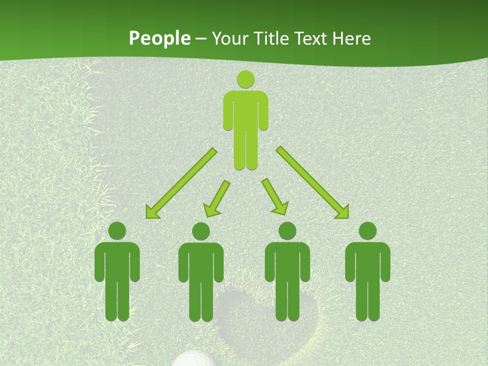 A Heart Shaped Hole In The Grass With A Golf Ball PowerPoint Template