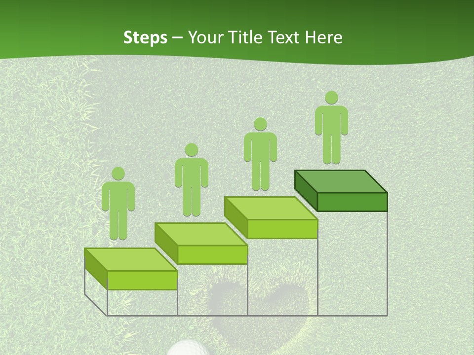 A Heart Shaped Hole In The Grass With A Golf Ball PowerPoint Template