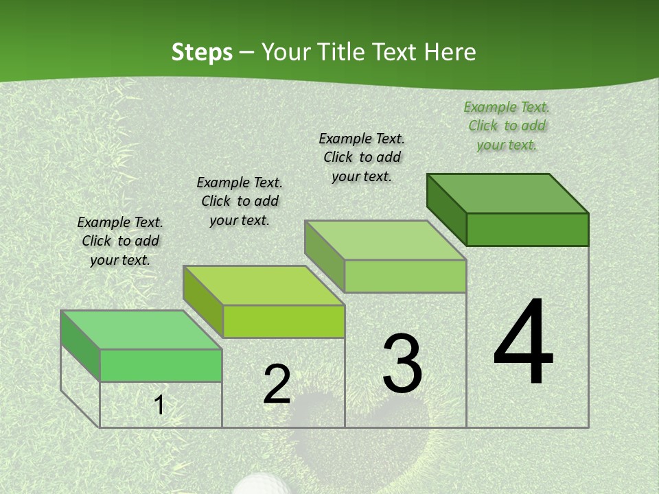 A Heart Shaped Hole In The Grass With A Golf Ball PowerPoint Template