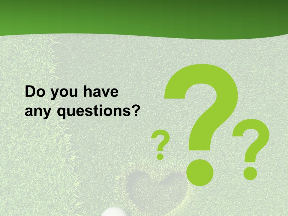 A Heart Shaped Hole In The Grass With A Golf Ball PowerPoint Template