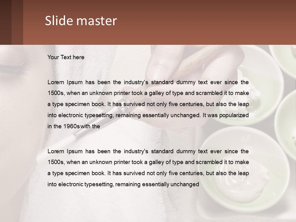 A Woman Getting A Facial Massage With A Wooden Spoon PowerPoint Template