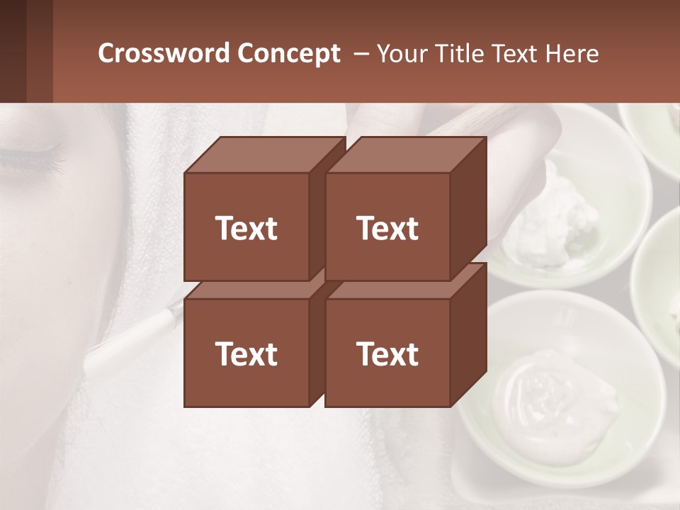 A Woman Getting A Facial Massage With A Wooden Spoon PowerPoint Template