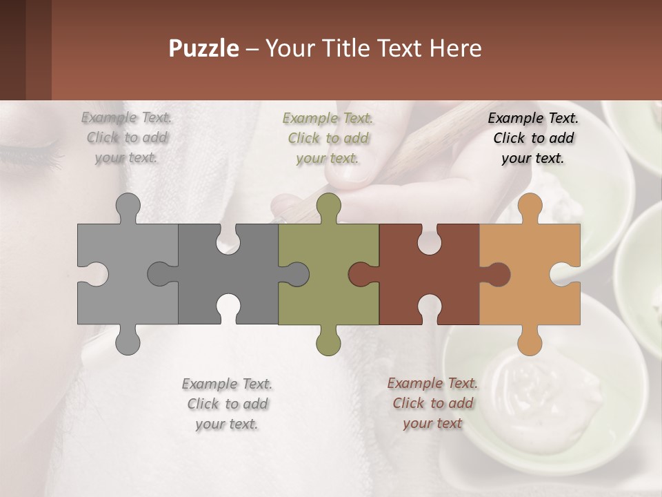 A Woman Getting A Facial Massage With A Wooden Spoon PowerPoint Template