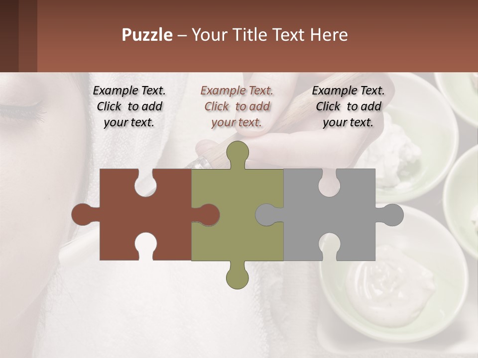 A Woman Getting A Facial Massage With A Wooden Spoon PowerPoint Template