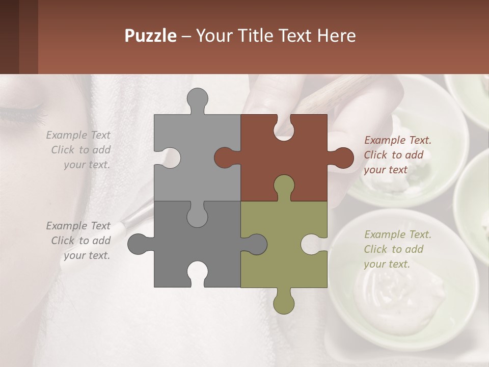 A Woman Getting A Facial Massage With A Wooden Spoon PowerPoint Template