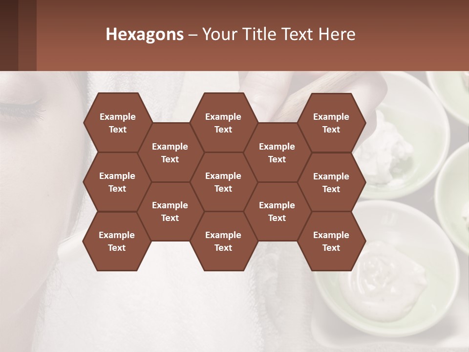 A Woman Getting A Facial Massage With A Wooden Spoon PowerPoint Template