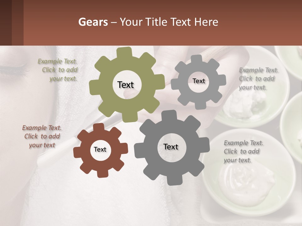 A Woman Getting A Facial Massage With A Wooden Spoon PowerPoint Template