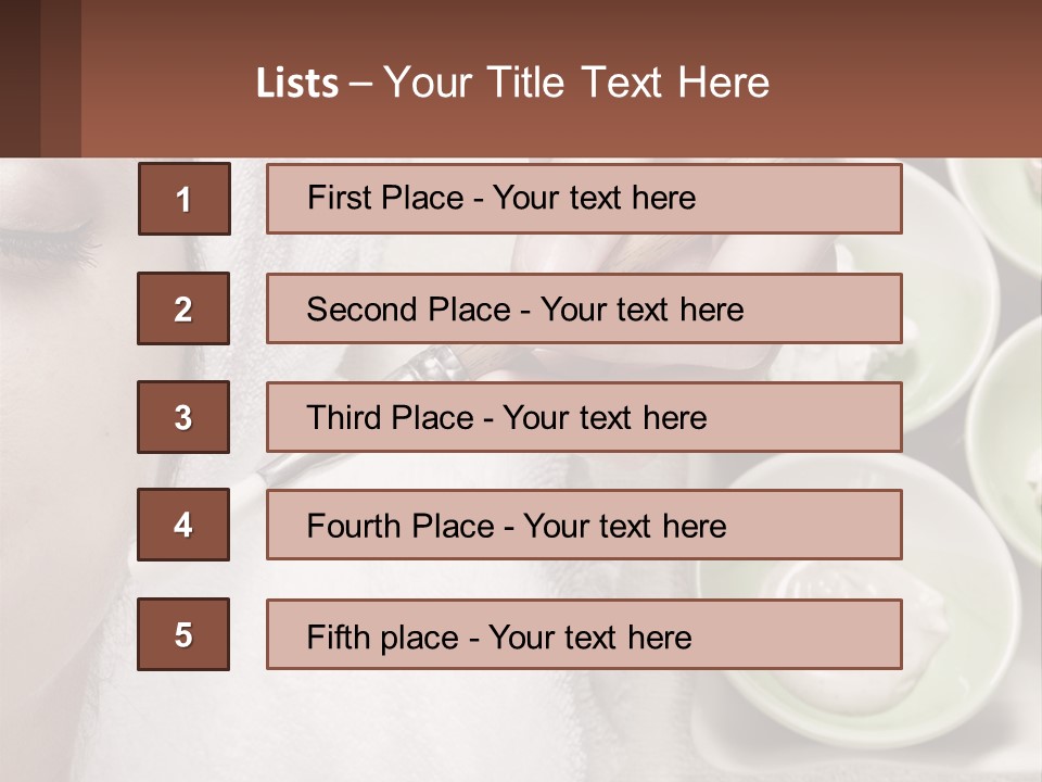 A Woman Getting A Facial Massage With A Wooden Spoon PowerPoint Template