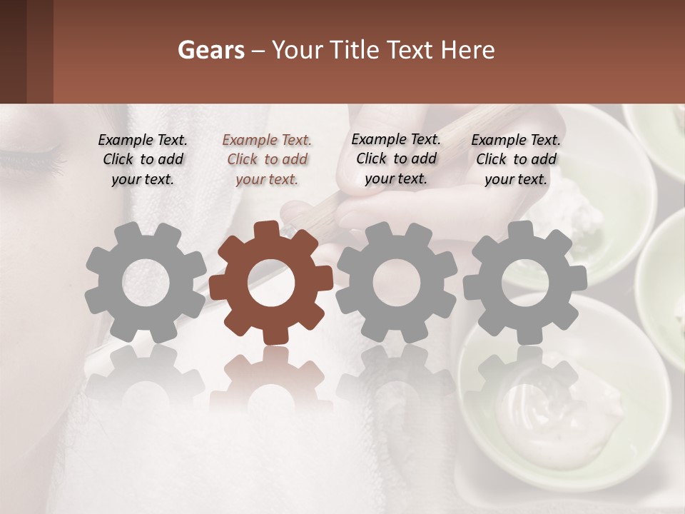 A Woman Getting A Facial Massage With A Wooden Spoon PowerPoint Template