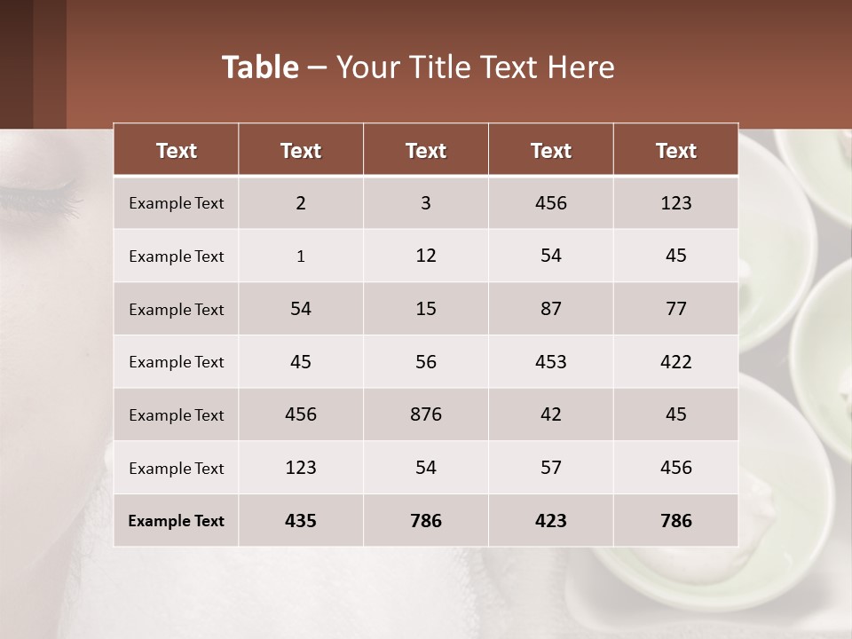 A Woman Getting A Facial Massage With A Wooden Spoon PowerPoint Template