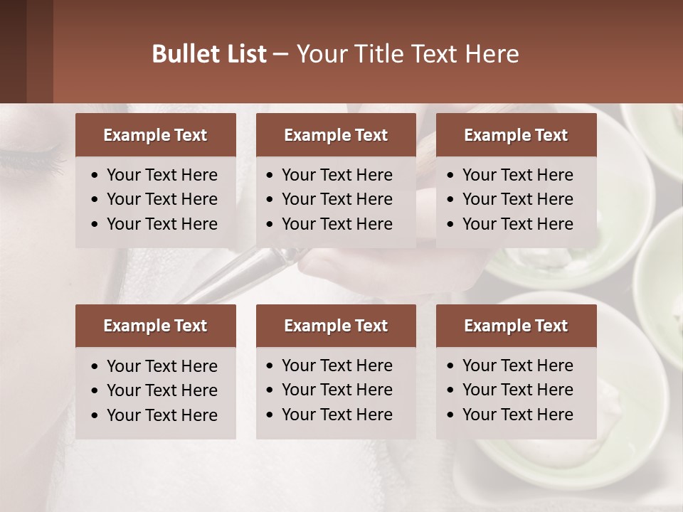 A Woman Getting A Facial Massage With A Wooden Spoon PowerPoint Template