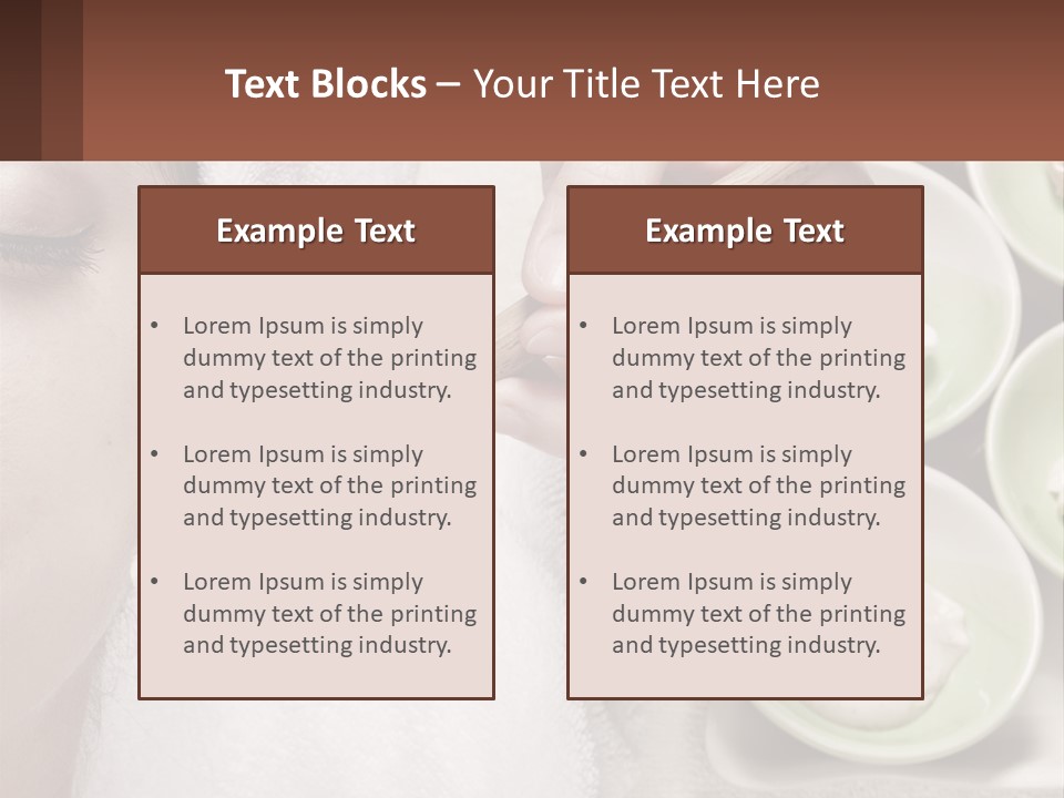 A Woman Getting A Facial Massage With A Wooden Spoon PowerPoint Template