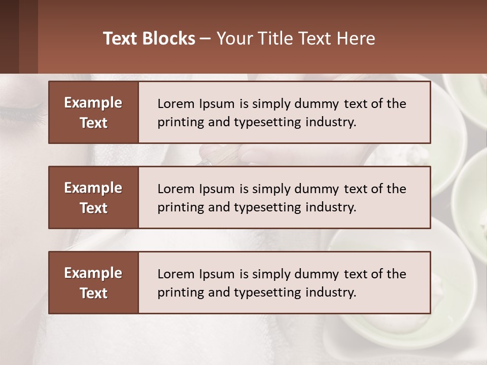 A Woman Getting A Facial Massage With A Wooden Spoon PowerPoint Template