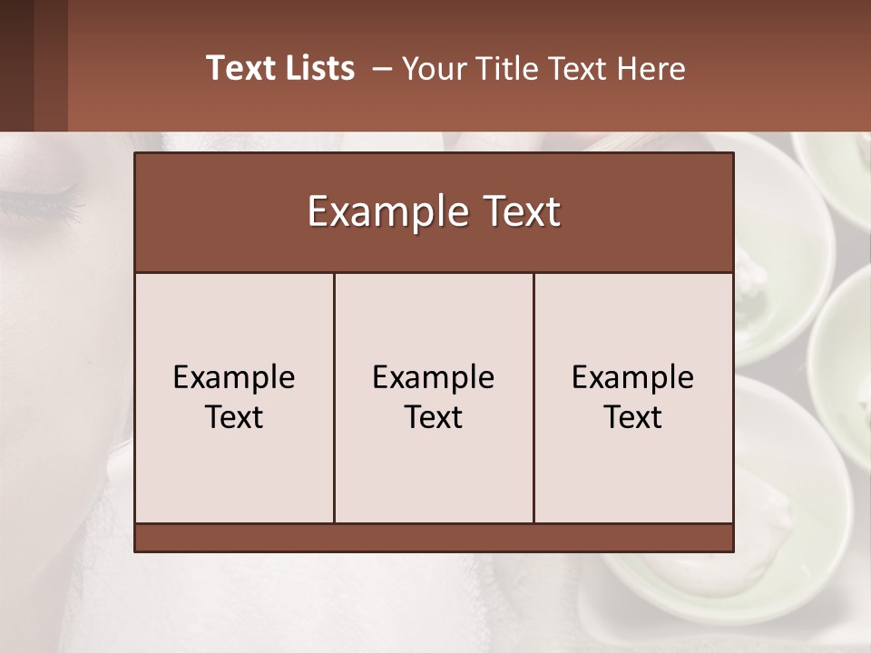 A Woman Getting A Facial Massage With A Wooden Spoon PowerPoint Template