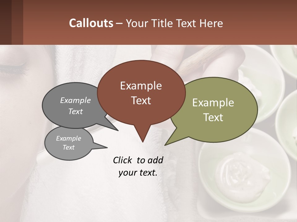 A Woman Getting A Facial Massage With A Wooden Spoon PowerPoint Template