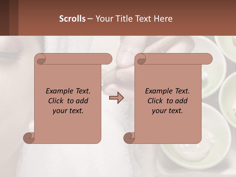A Woman Getting A Facial Massage With A Wooden Spoon PowerPoint Template
