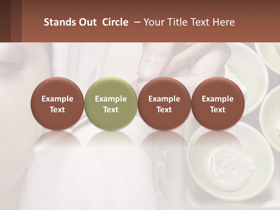 A Woman Getting A Facial Massage With A Wooden Spoon PowerPoint Template