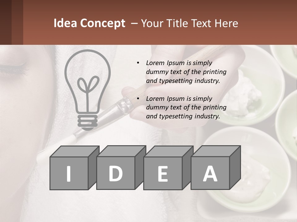 A Woman Getting A Facial Massage With A Wooden Spoon PowerPoint Template