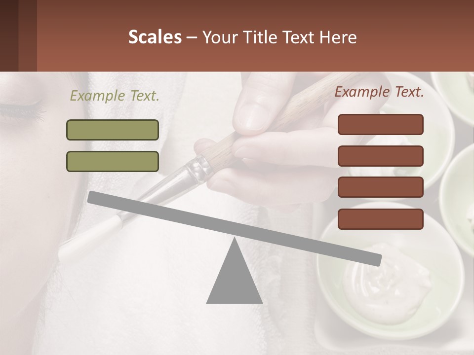 A Woman Getting A Facial Massage With A Wooden Spoon PowerPoint Template