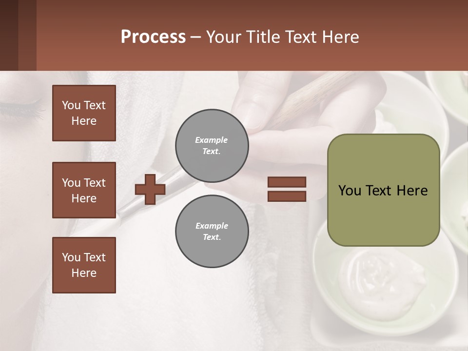 A Woman Getting A Facial Massage With A Wooden Spoon PowerPoint Template