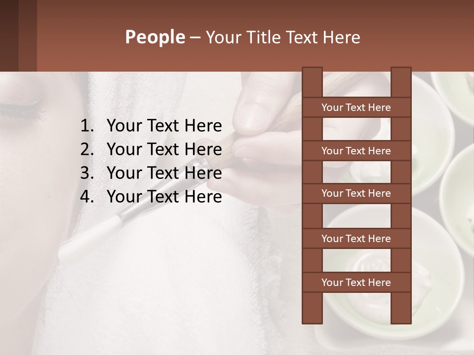 A Woman Getting A Facial Massage With A Wooden Spoon PowerPoint Template