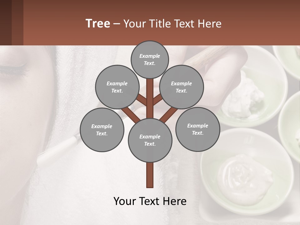 A Woman Getting A Facial Massage With A Wooden Spoon PowerPoint Template