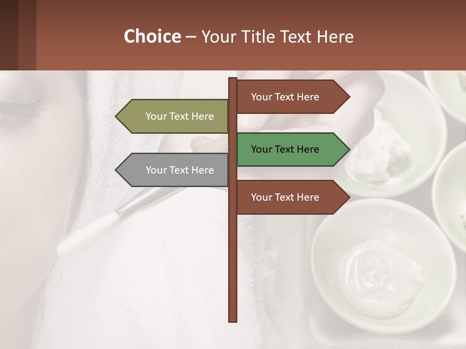 A Woman Getting A Facial Massage With A Wooden Spoon PowerPoint Template