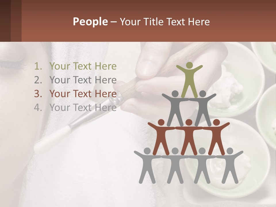 A Woman Getting A Facial Massage With A Wooden Spoon PowerPoint Template