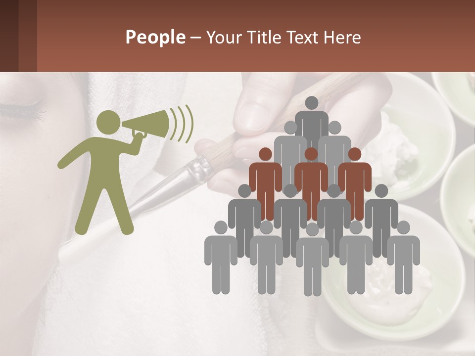 A Woman Getting A Facial Massage With A Wooden Spoon PowerPoint Template