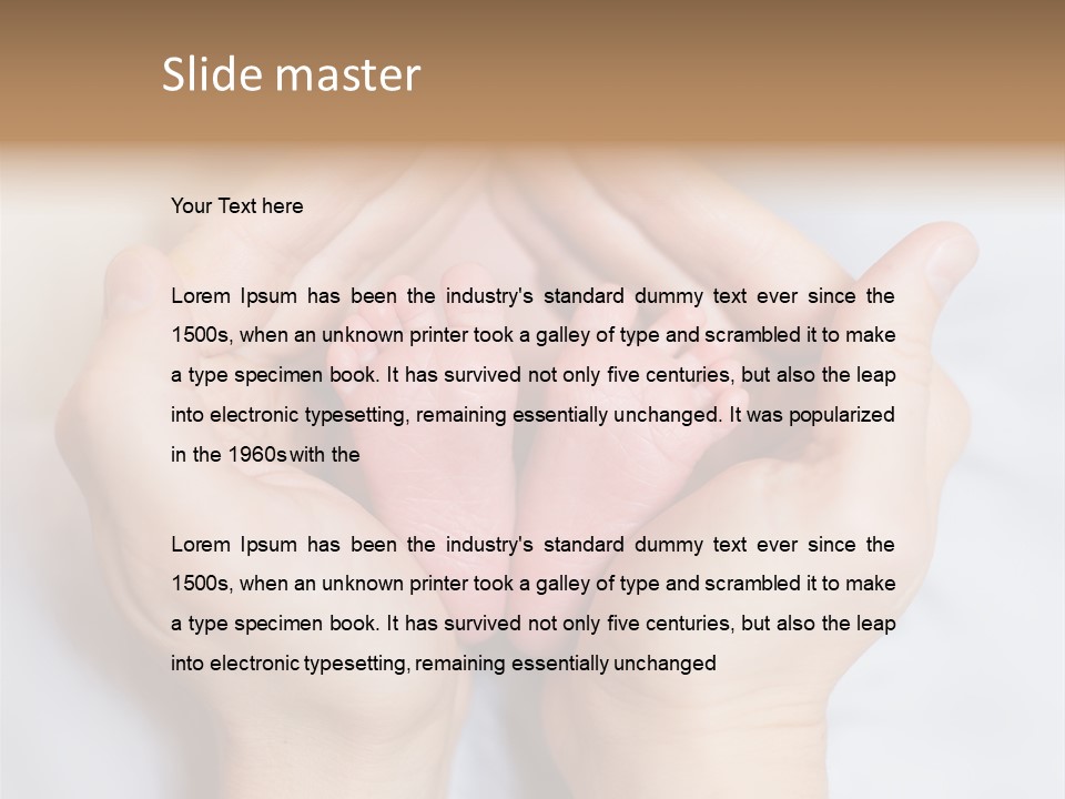 A Person Holding A Baby's Feet In Their Hands PowerPoint Template