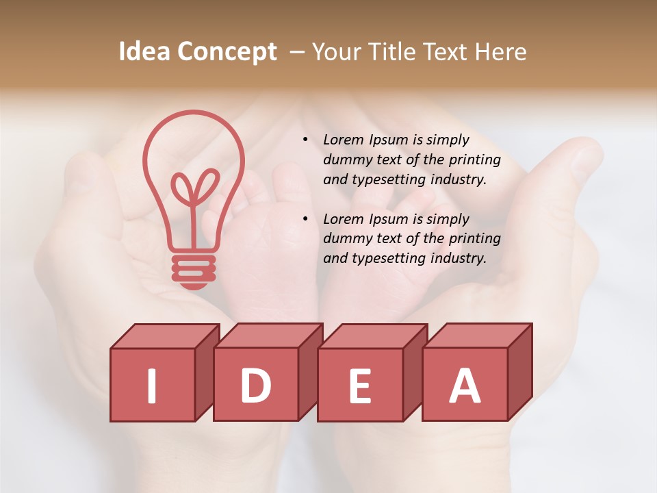 A Person Holding A Baby's Feet In Their Hands PowerPoint Template