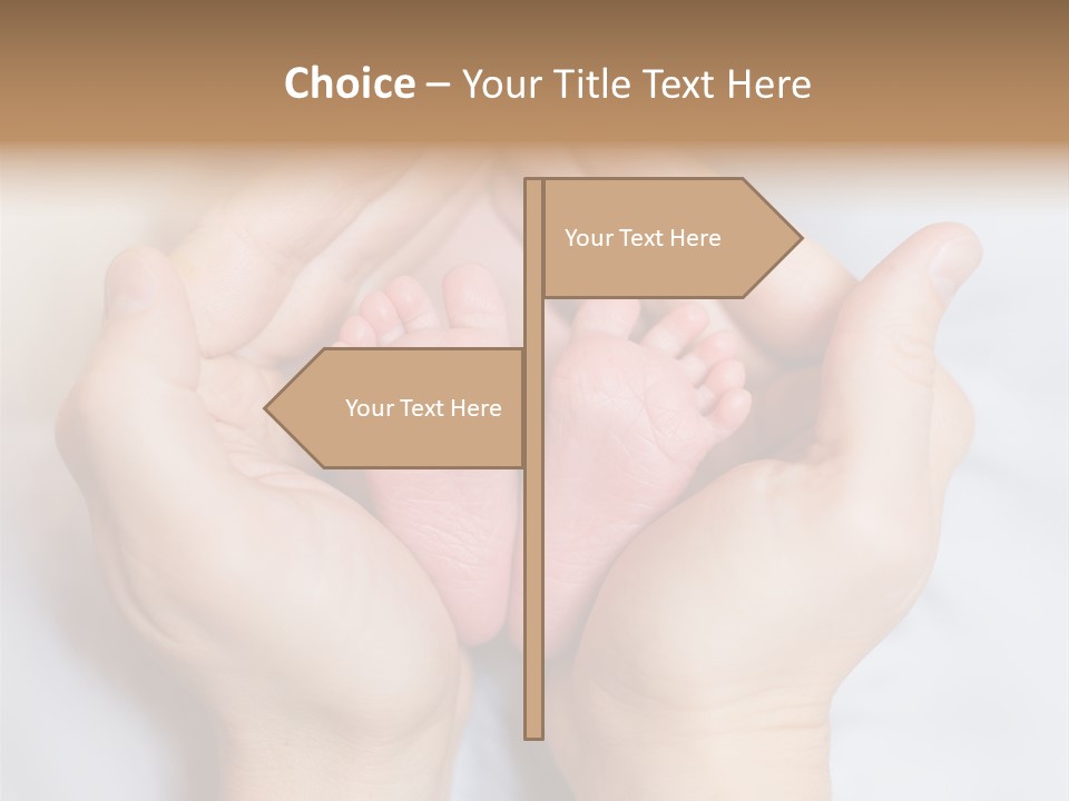 A Person Holding A Baby's Feet In Their Hands PowerPoint Template
