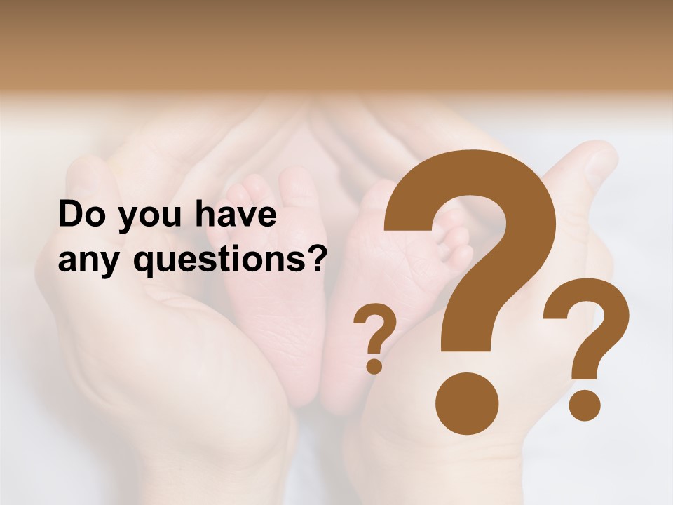 A Person Holding A Baby's Feet In Their Hands PowerPoint Template