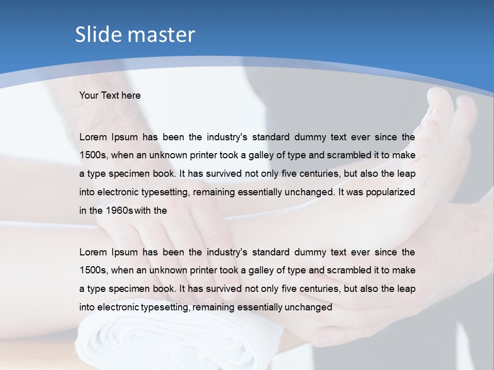 A Person Getting A Foot Massage From Another Person PowerPoint Template