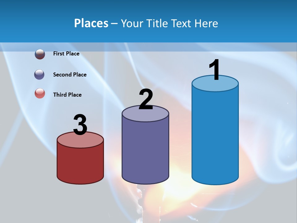 A Matchstick With Blue Smoke Coming Out Of It PowerPoint Template