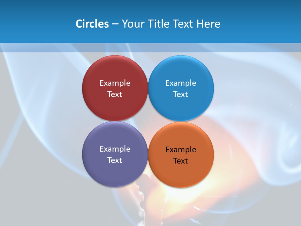 A Matchstick With Blue Smoke Coming Out Of It PowerPoint Template